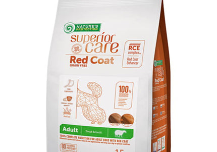 Nature’s Protection Superior Care Red Coat Adult Small Breed Lamb and Krill Formula 1.5kg – Nutrient-Rich, Premium Recipe