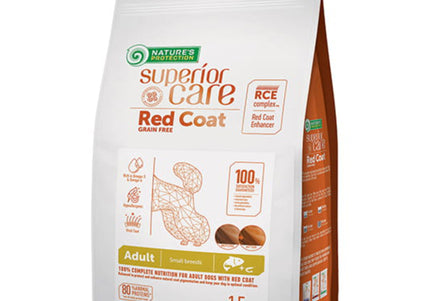 Nature’s Protection Superior Care Red Coat Adult Small Breed Salmon Dog Food – 1.5kg, Enriched with Krill
