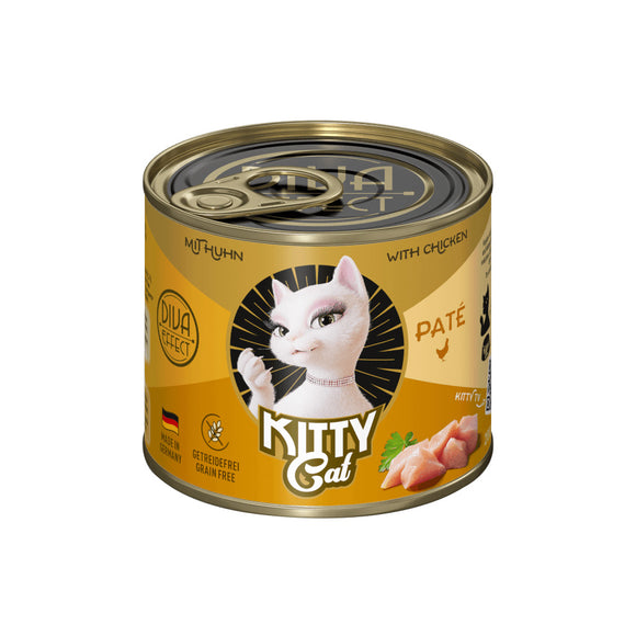 Kitty Cat Chicken Pate – Grain-Free Wet Cat Food, Smooth Texture, 200g Can