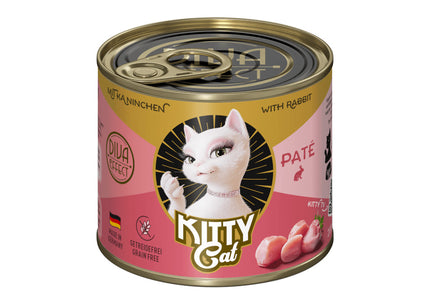 Kitty Cat Rabbit Pate – Grain-Free Wet Cat Food, Soft Pate Texture, 200g Can