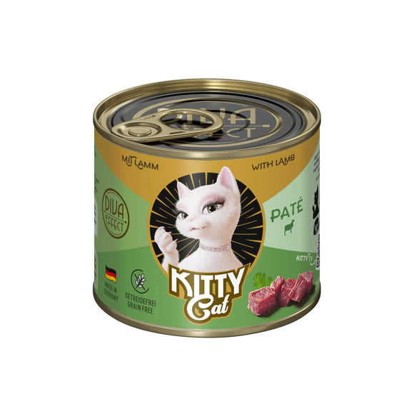 Kitty Cat Lamb Pate – Grain-Free Wet Cat Food, Soft Pate Texture, 200g Can