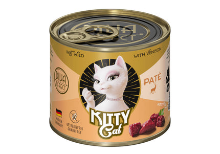 Kitty Cat Venison Pate – Grain-Free Wet Cat Food, Smooth Pate Texture, 200g Can