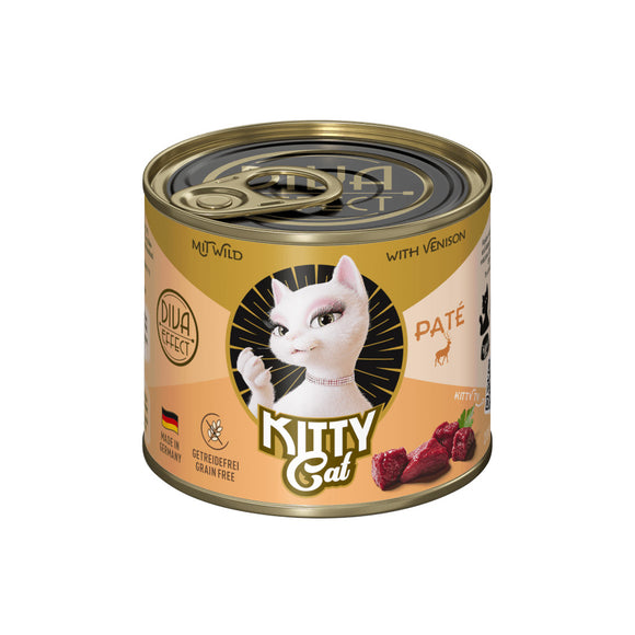 Kitty Cat Venison Pate – Grain-Free Wet Cat Food, Smooth Pate Texture, 200g Can