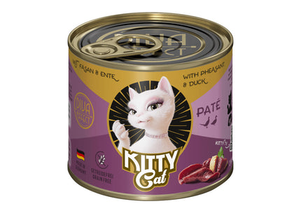 Kitty Cat Pheasant & Duck Pate – Grain-Free Wet Cat Food, 200g, Protein-Rich Formula