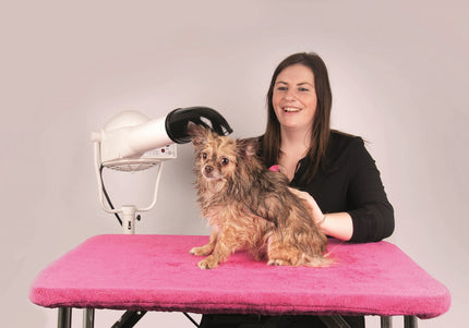 Show Tech+ Toga Microfiber Grooming Table Towel 110x60cm – Soft, Quick-Drying, Pink