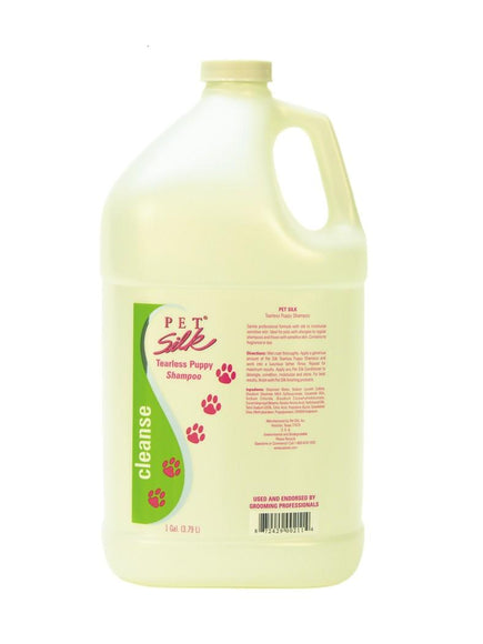 Pet Silk Tearless Puppy Shampoo – Gentle Concentrate Formula, 1:16 Dilution, 3.8L Bottle