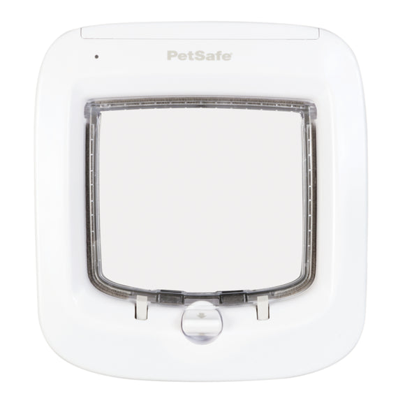 PetSafe Microchip Cat Flap – Automatic and Manual Entry, Secure White Door