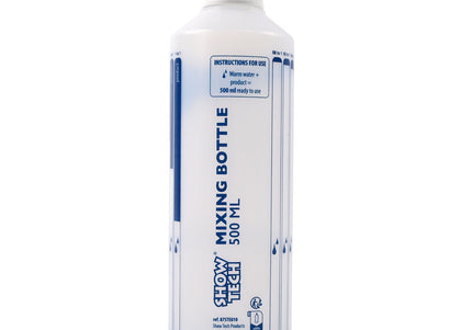 Show Tech Mixing Bottle – Clear Plastic Dilution Bottle, 500ml Capacity, Easy-Pour Design