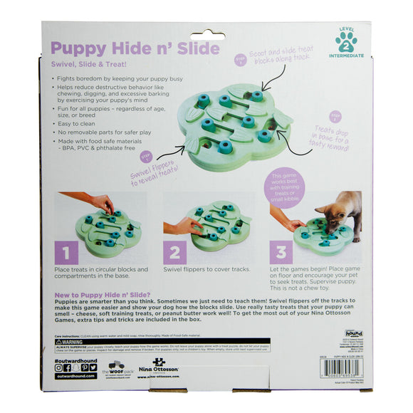 Nina Ottosson Puppy Hide N' Slide Level 2 – Interactive Educational Puzzle Toy, Durable Design