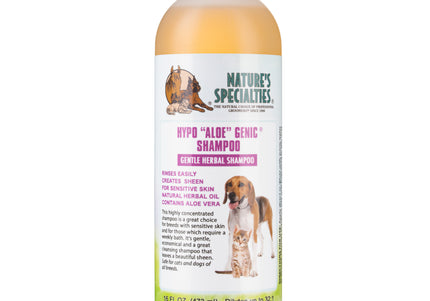 Nature's Specialties Hypo Aloe Genic Shampoo – Herbal Formula, Sensitive Skin, Concentrate 1:32, 473ml