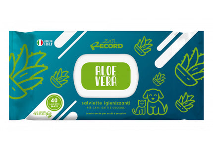 Record Aloe Vera Universal Grooming Wipes – Gentle Multi-Purpose Cleansing, 30 Pack