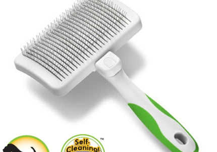 Andis Self-Cleaning Poodle Brush – Gentle Bristles, Easy Maintenance, Ergonomic Handle