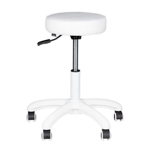 Activ AM-303-2 White Grooming Stool – Height Adjustable Seat with Stable White Base