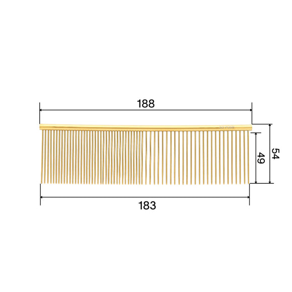 So Posh Magnifique Metal Grooming Comb 19cm – Gold Finish, Mixed 50/50 Pins