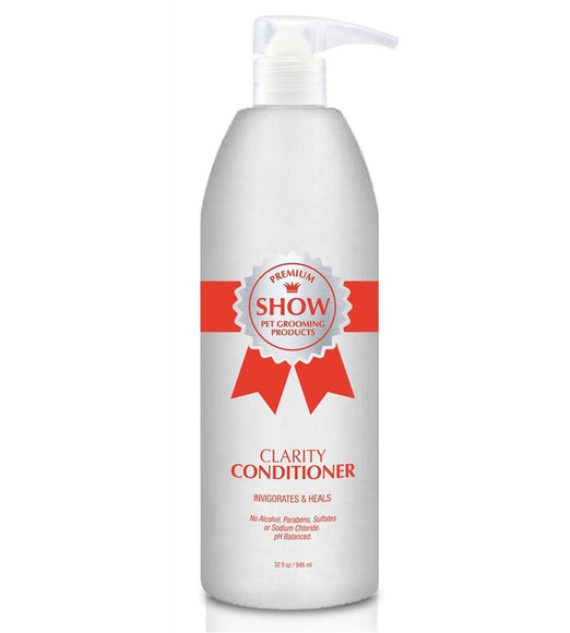Show Premium Clarity Conditioner – Creamy Moisturizing Coat Formula, Soothing Rinse-Off, 1:8 Concentrate, 946ml