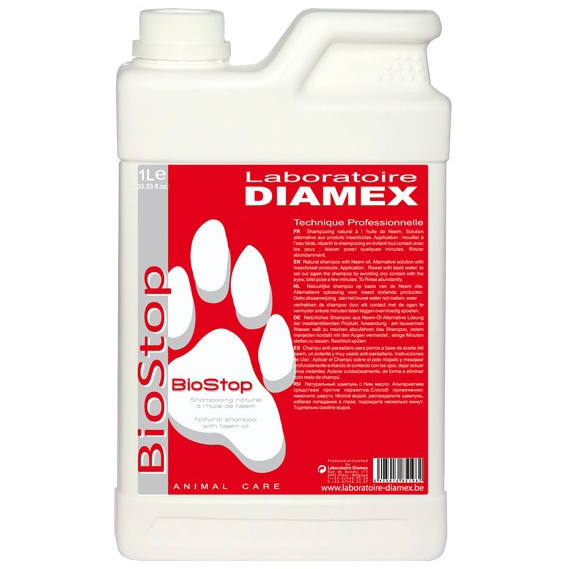 Diamex BioStop Protective Shampoo – Essential Oils, Insect Repellent Concentrate 1:8, 1L