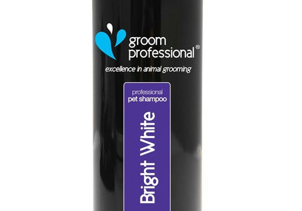 Groom Professional Bright White Shampoo – Concentrated Whitening Formula, 1:10 Dilution, 350ml Bottle