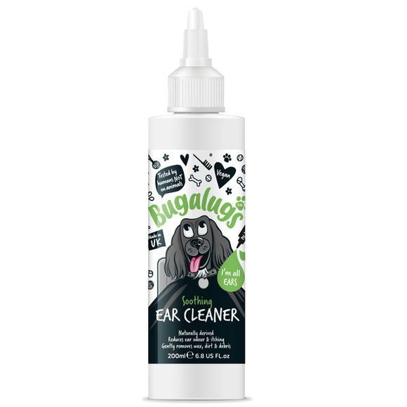Bugalugs Ear Cleaner 200ml – Gentle Liquid Formula, Soothes and Removes Wax Build-Up
