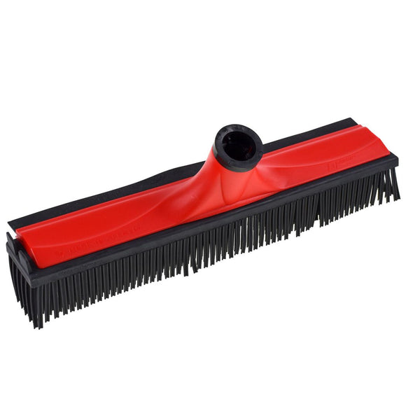 V7 Rubber Grooming Broom – Telescopic Pole, Innovative Red Design, Efficient Hair Removal