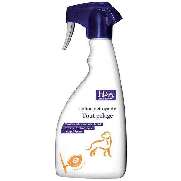 Hery Lotion Nettoyante Tout Pelage 500ml – Gentle Dry Coat Cleaning Liquid, Fast-Acting Formula