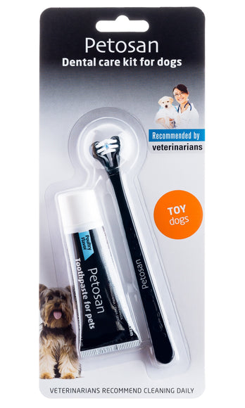 Petosan Double-Head Toothbrush – Mini Size, Soft Bristles, Gentle Dental Care for Small Breeds