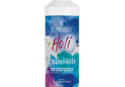 FluidoPet Natural Blue Chamomile Shampoo – Brightening Concentrate for White and Light Coats, 200ml