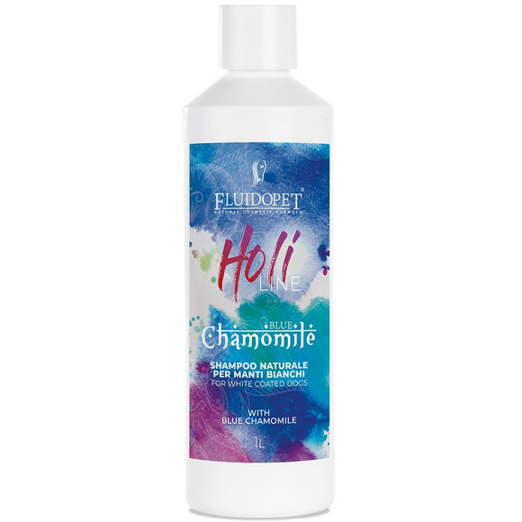 FluidoPet Natural Blue Chamomile Shampoo – Brightening Concentrate for White and Light Coats, 5L