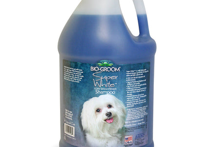 Bio-Groom Super White Shampoo – Brightening Formula, Enhances White Coats, 3.8L