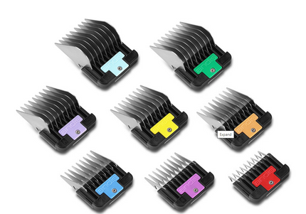 Andis Steel Animal Comb Set – 8 Professional Spacers with Durable Plastic Storage Case