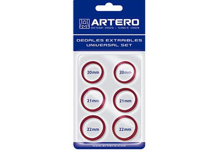 Artero Interchangeable Scissor Rings Set – 6-Piece Burgundy Comfort Grip Collection