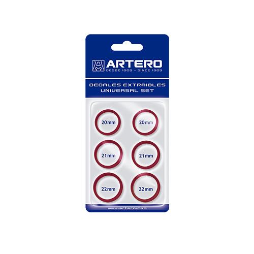 Artero Interchangeable Scissor Rings Set – 6-Piece Burgundy Comfort Grip Collection