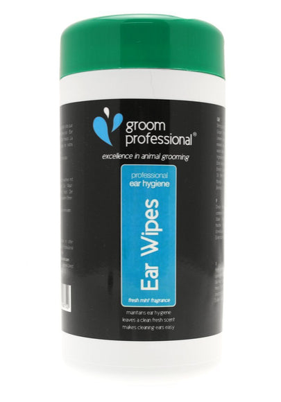 Groom Professional Ear Wipes – Gentle Cleansing Wipes, 50 Pack, Hypoallergenic Formula