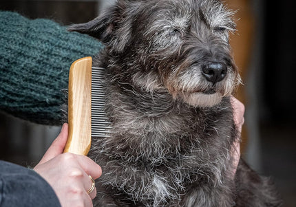 Mikki Bamboo Shedding Anti-Tangle Comb – Mixed Tooth Spacing, Rotating Pins for Easy Grooming