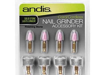 Andis Grinding Stones and Files Set – 8-Piece Durable Attachments for Nail Grinder Model