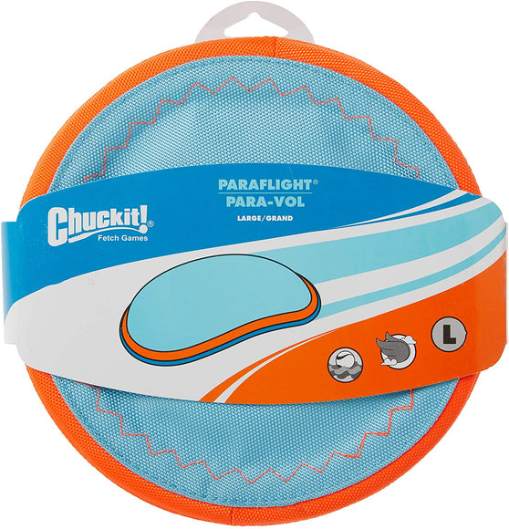 Chuckit! Paraflight Ultralight Floating Frisbee Large – Durable Soft-Fabric Flyer Toy