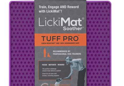 LickiMat Tuff Soother Pro Purple – Durable Hard Licking Mat, Textured Surface for Calming Pets