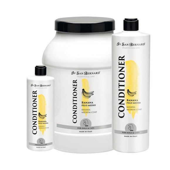 Iv San Bernard Banana Conditioner – Nourishing Formula with Banana Extract, Ideal for Medium Fur