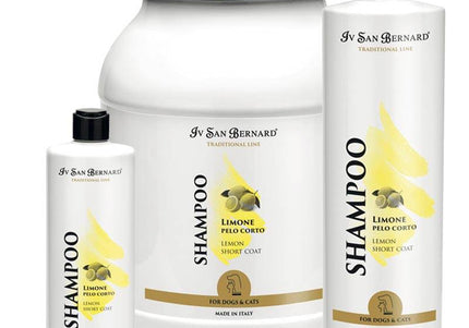 Iv San Bernard Lemon Shampoo – Degreasing Formula with Fresh Lemon Scent, Ideal for Short Coats