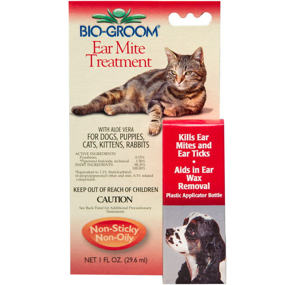 Bio-Groom Ear Mite Treatment – Insecticidal Ear Balm, 29.6ml, Fast-Acting Relief