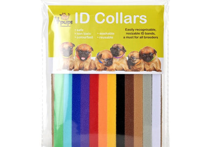 Show Tech ID Collars – Adjustable Colorful Identification Bands, 12 Piece Set