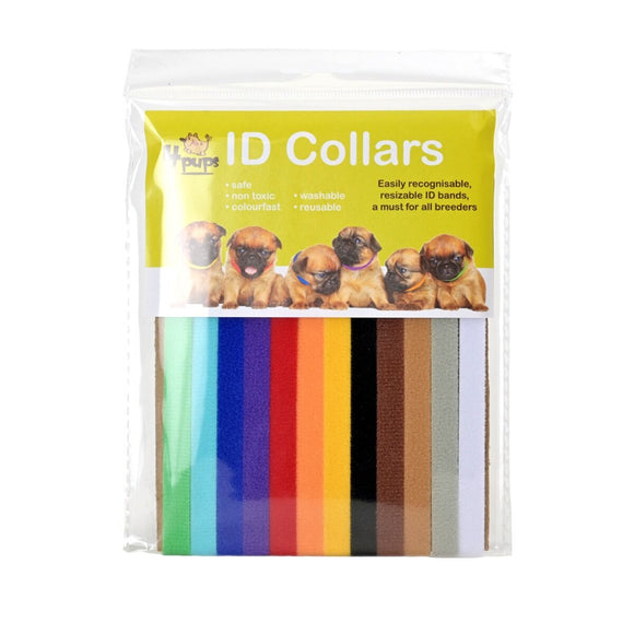 Show Tech ID Collars – Adjustable Colorful Identification Bands, 12 Piece Set
