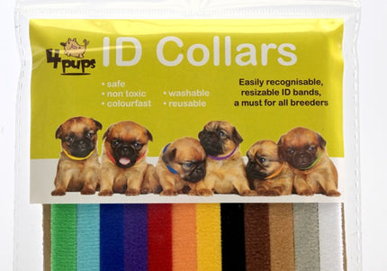 Show Tech ID Collars – Adjustable Colorful Identification Bands, 12 Piece Set
