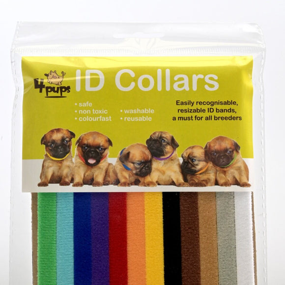 Show Tech ID Collars – Adjustable Colorful Identification Bands, 12 Piece Set