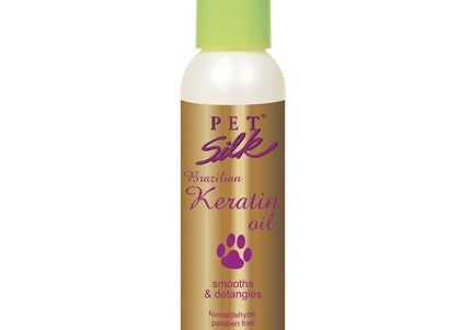Pet Silk Brazilian Keratin Oil 118ml – Moisturizing Smoothing Oil with Keratin, Restores Shine and Softness