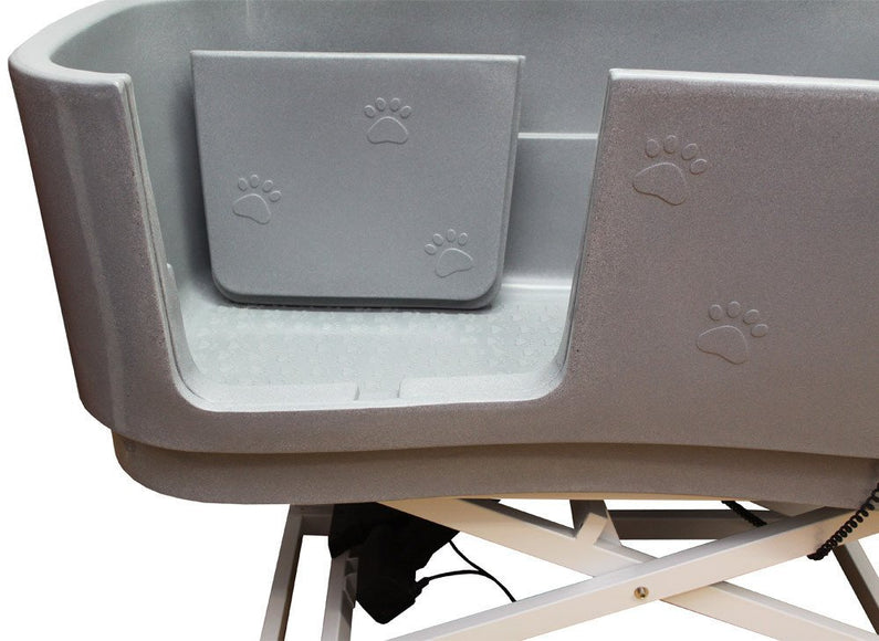 GroomStar Electric Lift Bathtub – Adjustable Height, Blue, Ergonomic Grooming Station