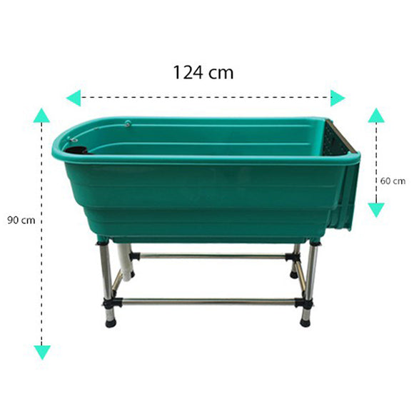 GroomStar Grooming Bathtub – Sturdy Bathing Tub with Non-Slip Ramp and Spacious Design