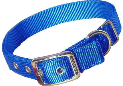 Hamilton Double Thick Dog Collar – Strong 25mm Blue Nylon, Extra Durable, 71cm Length