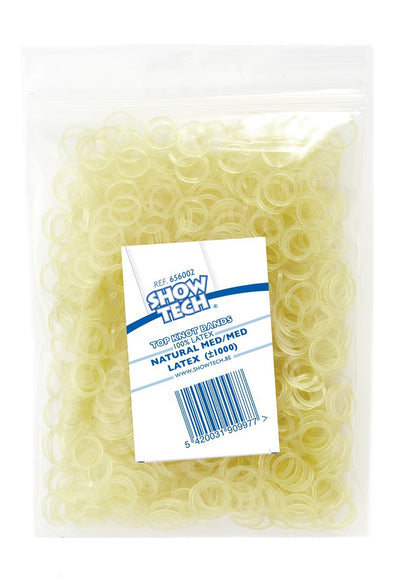 Show Tech Latex Rubber Bands – Colorless, 0.8cm Diameter, 1000 Pack, Durable and Flexible