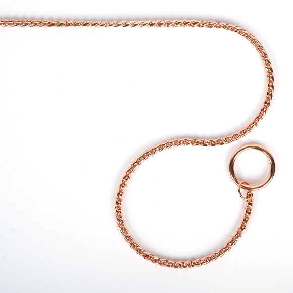 Show Tech Elegant Metal Exhibition Chain – 25cm Length, 2.5mm Width, Rose Gold Finish