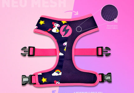 Dashi Unicorn Neo Mesh Harness – Double-Sided Neoprene, Pressure-Free Design, Unicorn Pattern, Small Size